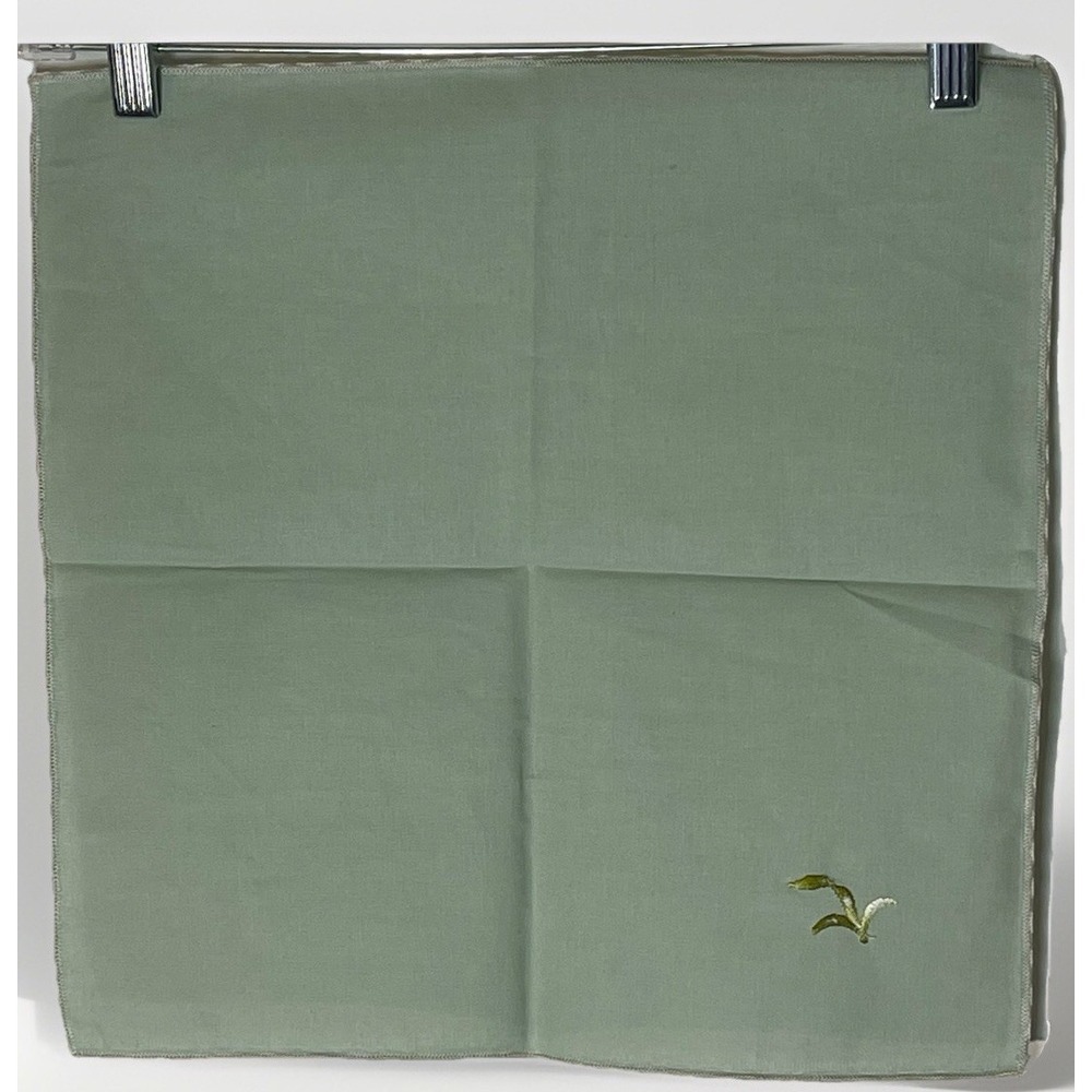 Sage Green Embroidered‎ Cotton Tablecloth Set 50x78 + 6 Napkins Floral Dining - Picture 6 of 6